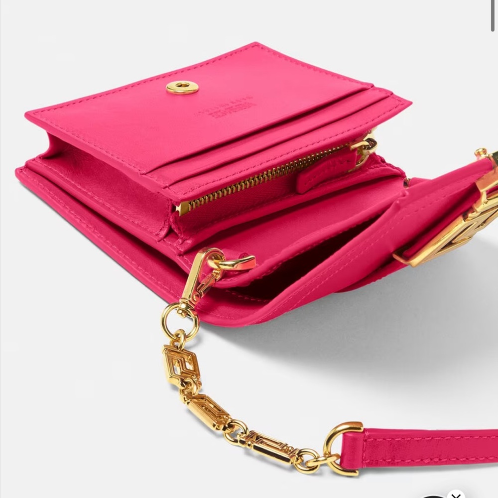Versace Mini Shoulder Bag in Fuchsia with Gold Hardware - Picture 3 of 13